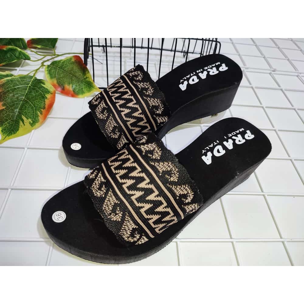 SANDAL WANITA WEDGES SLOP TERBARU 2022