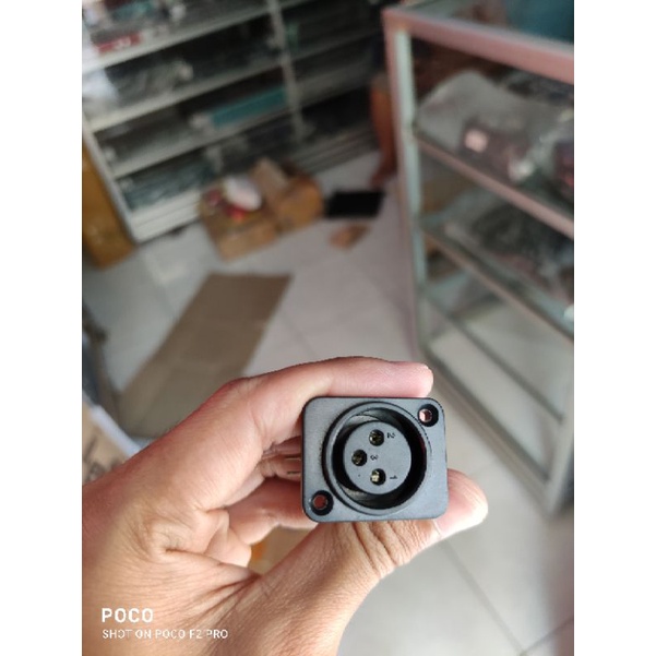 Soket Canon XLR Socket Canon XLR 3pin Female Cewek Nempel Body Original PVC