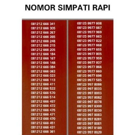 NOMOR CANTIK Simpati 081212 Triple 666 4G