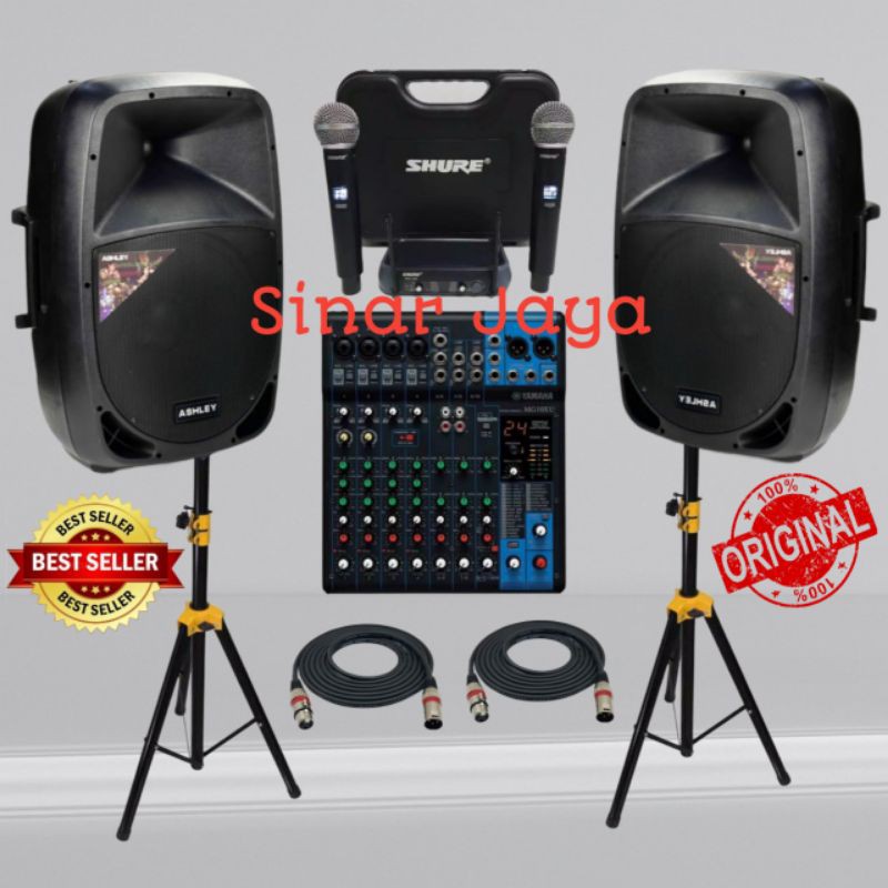 Paket Sound System 15 inch Active outdoor Ashley Original
