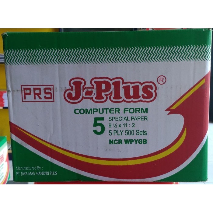 

KERTAS FAKTUR / CONTINUOUS FORM 5 PLY 9,5`X11 PRS J-PLUS