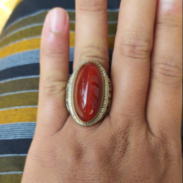 CINCIN BATU AKIK PANDAN MERAH HQ (N)