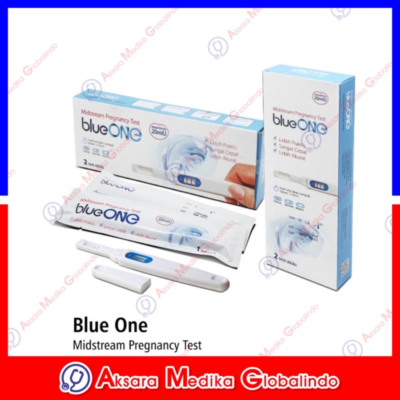 Tes Hamil Blue One Midstream box isi 2pcs OneMed #AMG