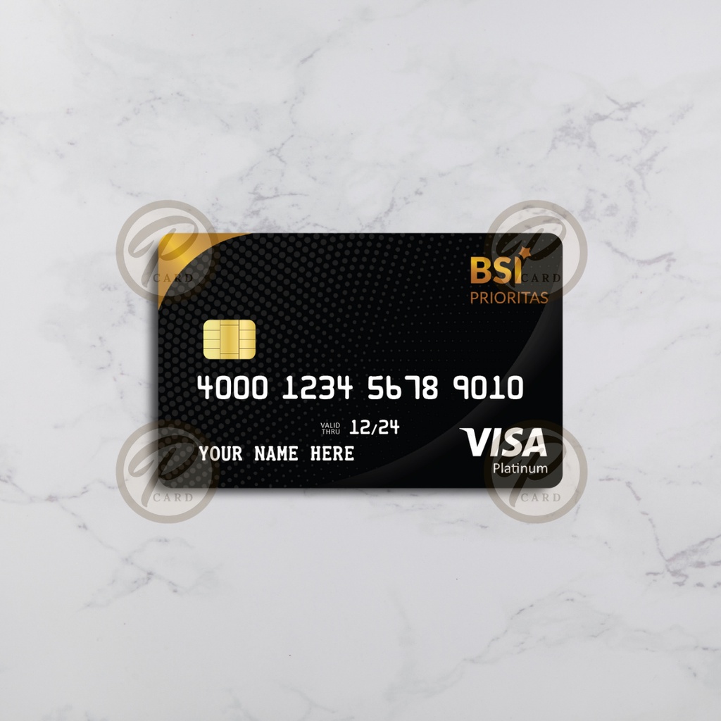 [FAKE] BSI PRIORITAS SKIN CARD - Card Cover Skin Sticker - PLIATA Stiker Kartu ATM, E-Money, E-Toll