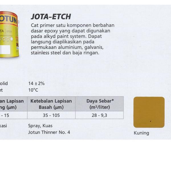 ☇ JOTUN JOTA ETCH 1 LITER cat Primer untuk stainless dan alumunium ♬