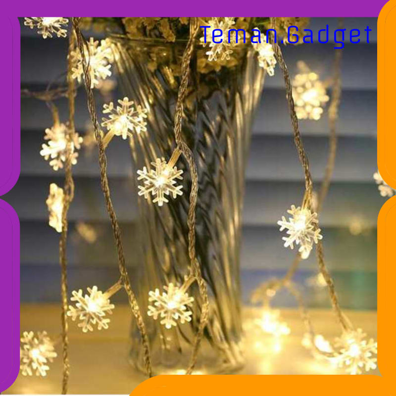 TG-DG279 LAMPU HIAS DEKORASI SNOWFLAKE CHRISTMAS LIGHT BATTERY 20 LED - HH-002