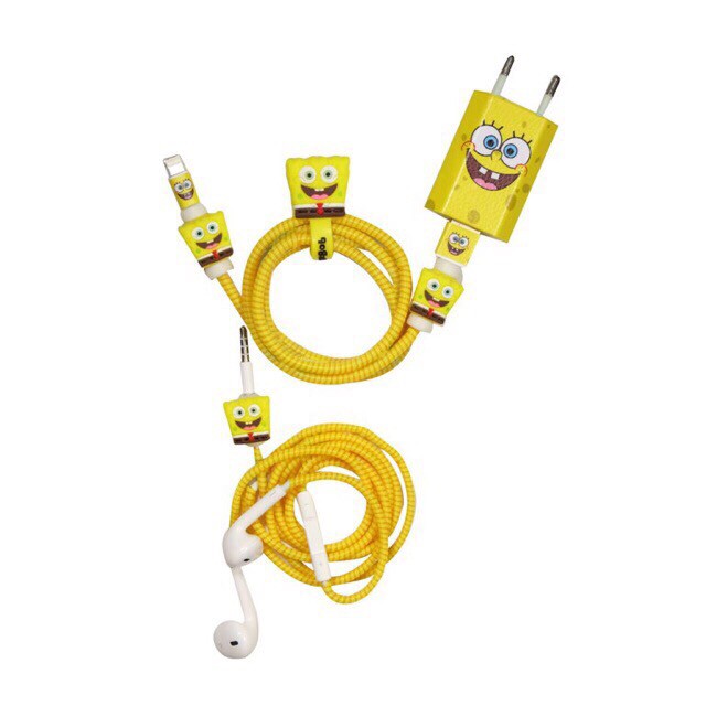 Paket Cable Protector/Pelindung Kabel Spiral iPhone&amp;Android (RANDOM)