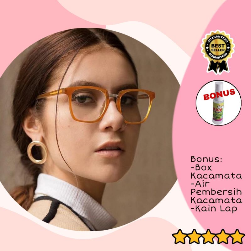 Kacamata fashion wanita / pria / lensa anti radiasi / minus / photocromic / kacamata hitam Korea 125