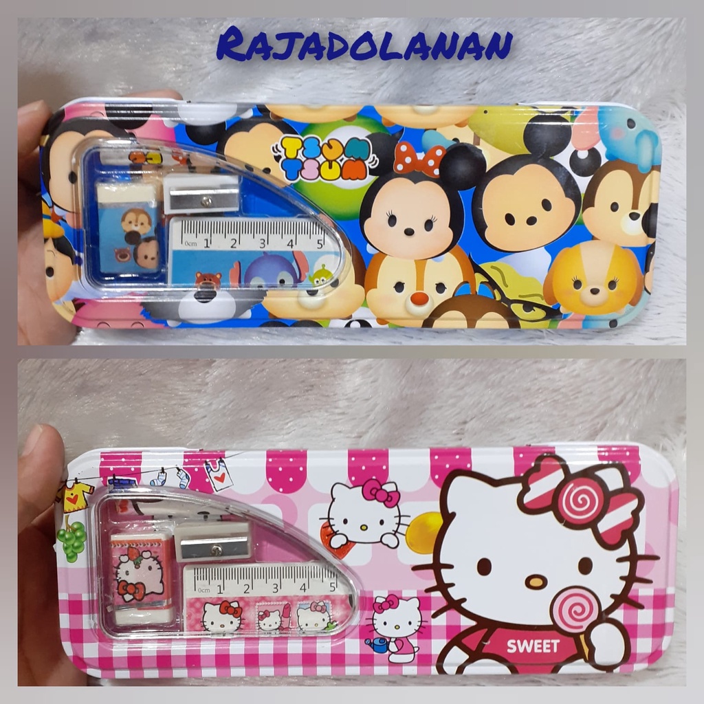 

Tempat Pensil Kaleng Karakter Anak Lucu Pencil Cas Anak + Isi Murah