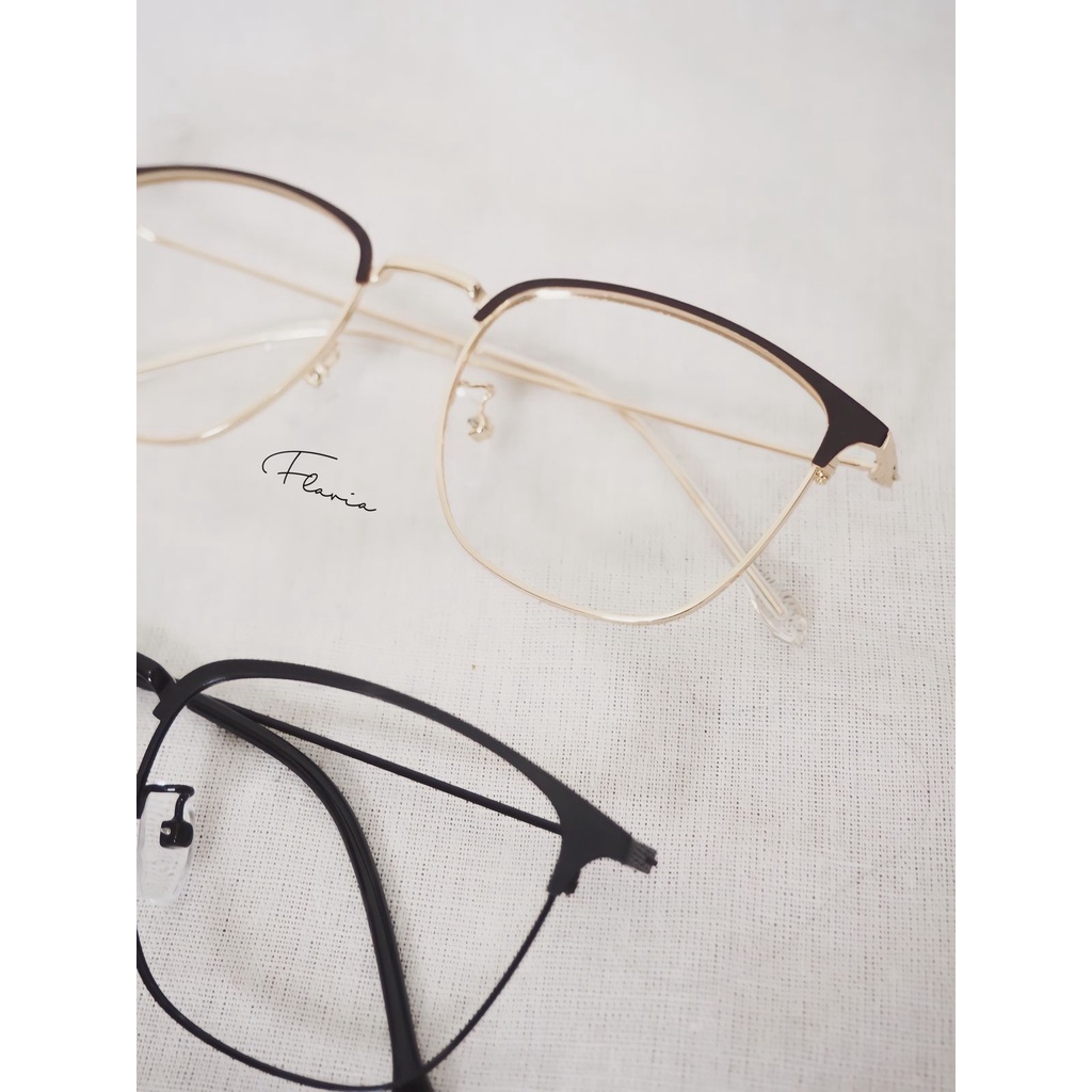 Flavia Eyewear - Kacamata Carlo Square Titanium (custom minus, photochromic, blueray, bluechromic dan photobrown)