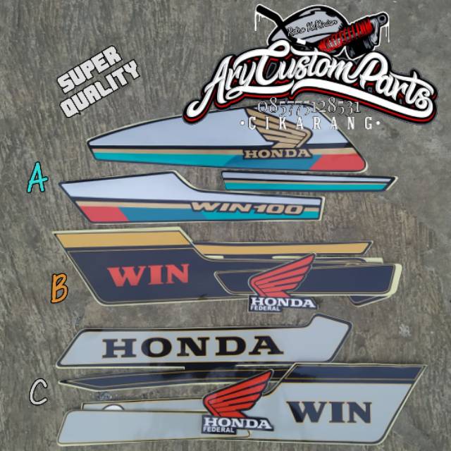 Striping Honda win sticker Honda win
