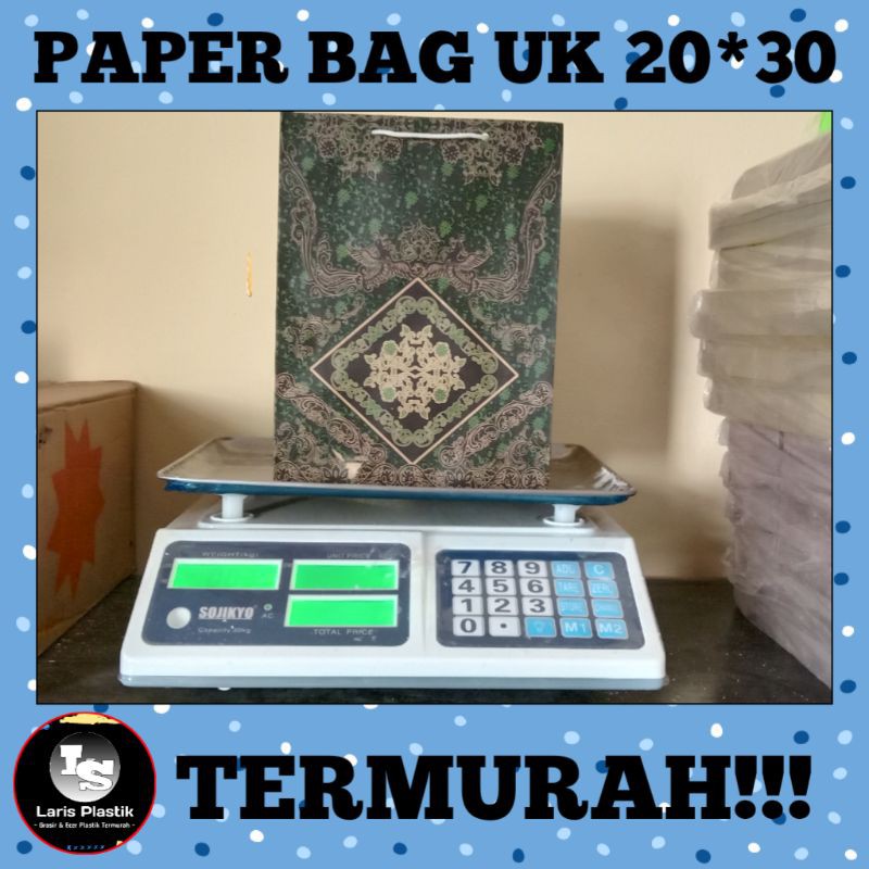 

LS PAPER BAG TAS KERTAS MOTIF UKURAN 20 x 30 TERMURAH