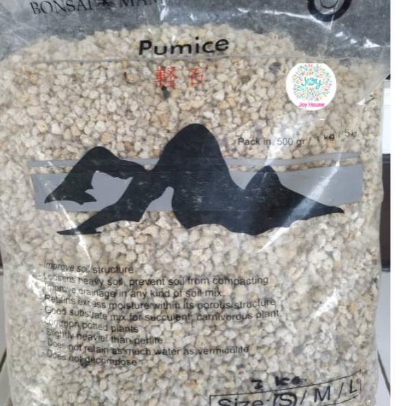 [KODE RN6G0] 600gr Pumice Soil REPACK Bonsai MAM/Batu apung/Pumis Media tanam kaktus sukulen lithops