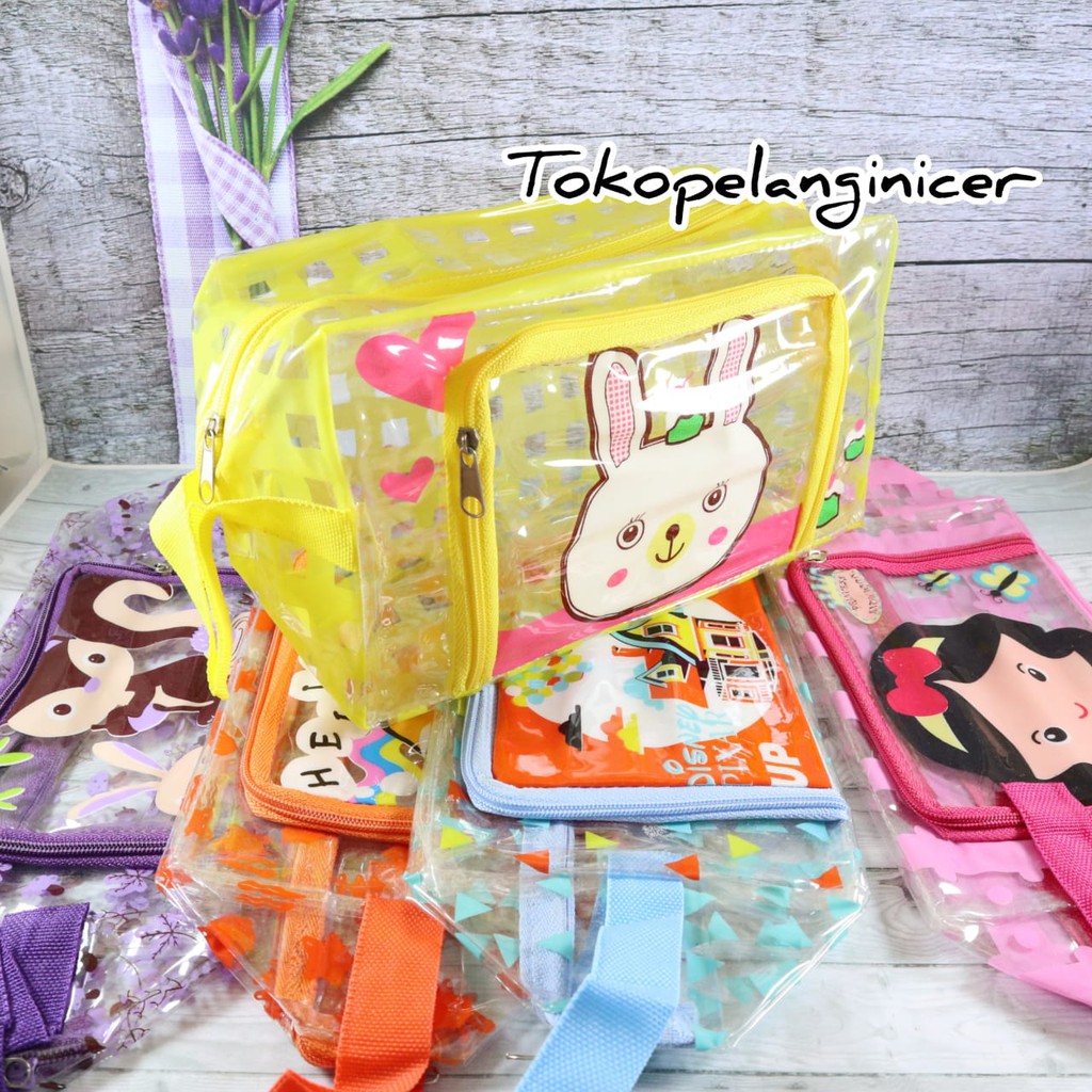 Tas Pouch Kosmetik Travel Organizer Penyimpanan Make UP Serbaguna Tokopelanginicer