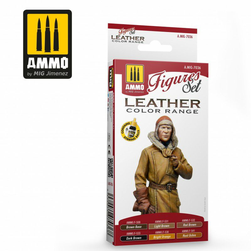 

AMIG7036 LEATHER FIGURES SET Acrylic Colors ( 6 X 17mL )