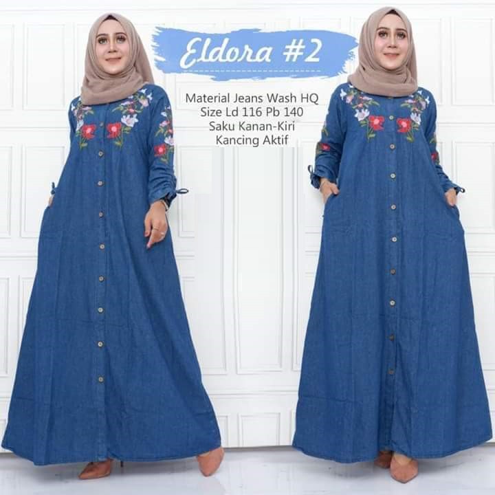 DRAGEE JUMBO MAXI ELDORA DRESS ORIGINAL JEANS BIG SIZE GBM