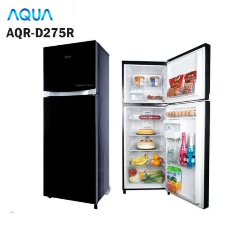 Kulkas Aqua 2 pintu inverter AQR-D275R (Glass door)