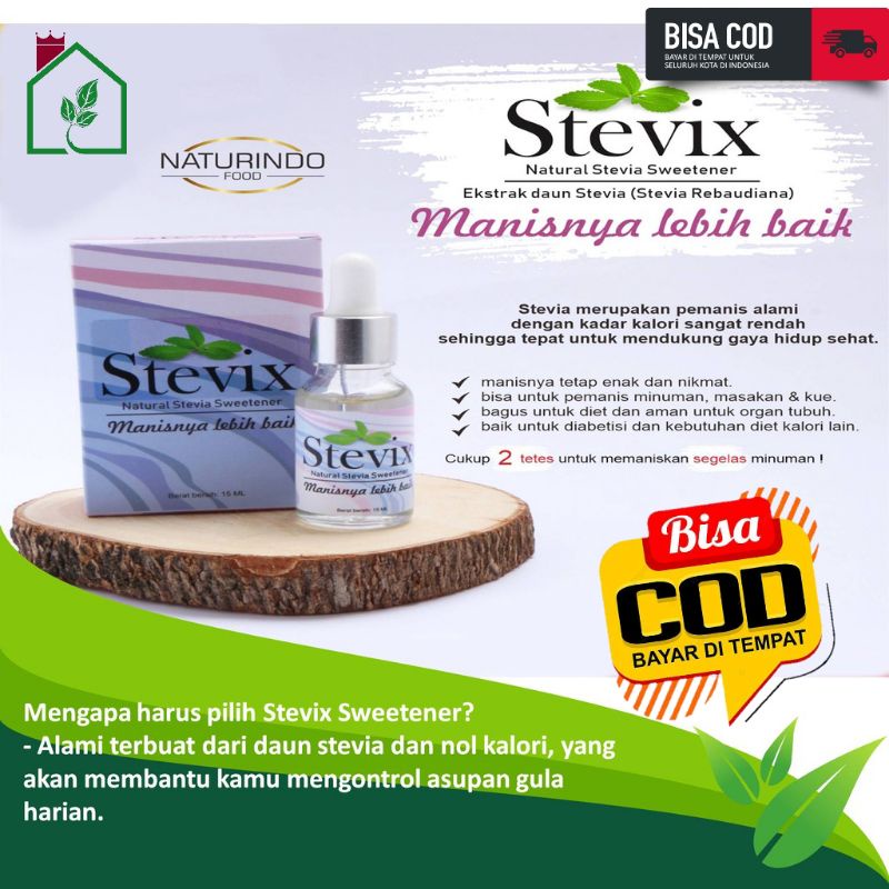 Gula Stevia Cair Stevix Natural Stevia Sweetener Gula 0 Kalori Dari Daun Stevia Manisnya Lebih Baik 