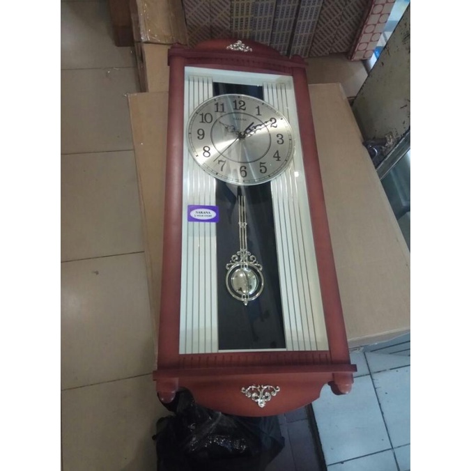 Bagus Jam Dinding Bandul Sakana Besar 387 Angka Bergaransi Mesin - Coklat Tua Hot Sale
