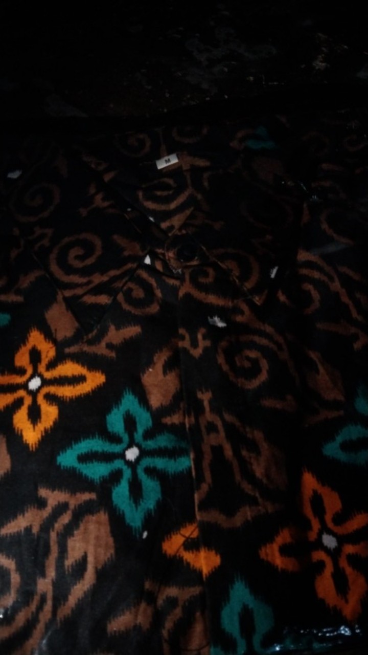 Bswart Batik Hrb026 Kenongo Hem Batik Manggar Coklat Kemeja Batik Pria, Baju Batik Pria, Hem Batik