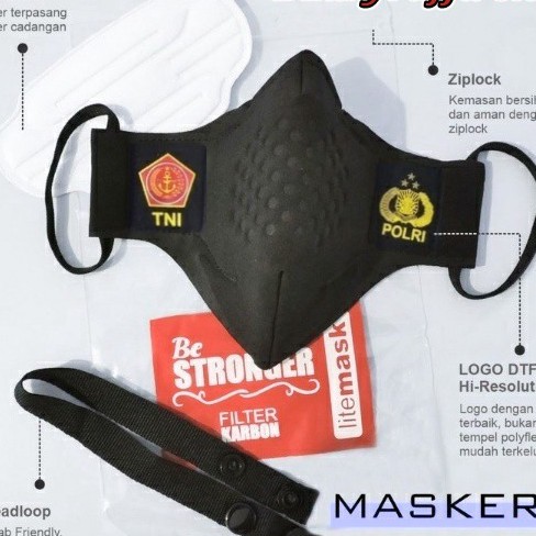 MASKER TOMO LIFEMASK TNIPOLRI FILTER N95 KARBON PREMIUM/MASKER JOKOWI