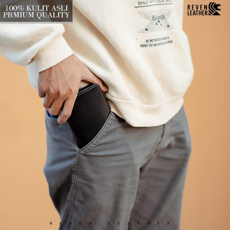 TJ.22Jn22н– [ ] Dompet Pria Kulit Asli Dompet Cowok Panjang Original Branded Model Lipat Kulit Sapi 