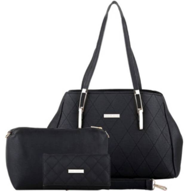 [SALE] Set Tas Kerja Premium Sandang Besar + Tas Selempang Gratis Dompet - Nana Blanche Jalynda