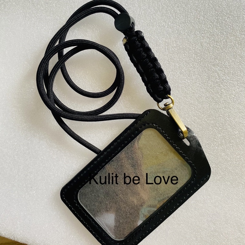 KBL Id Card Holder Kulit PU Paracord Simpul Multifungsi