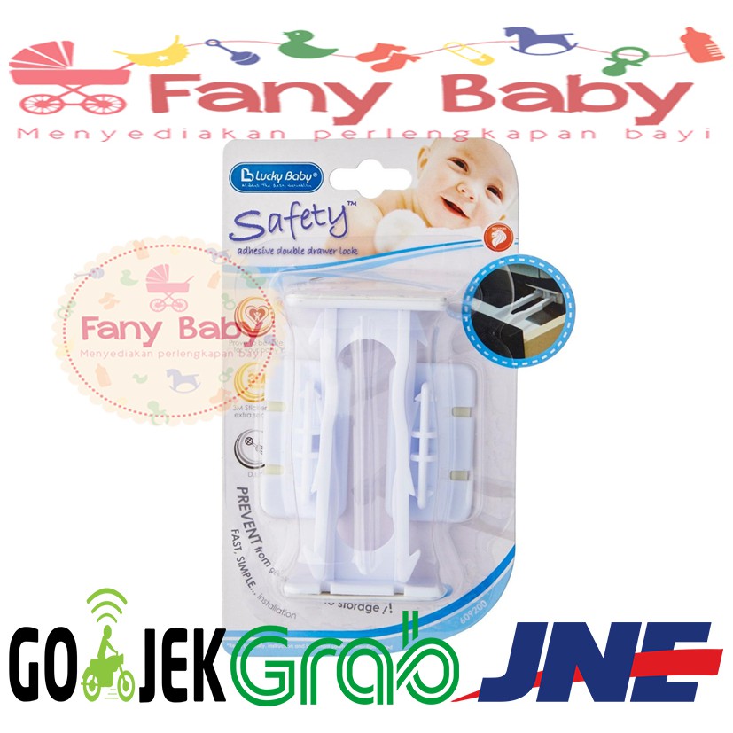 Lucky Baby safety Adhesive Double Drawer Lock