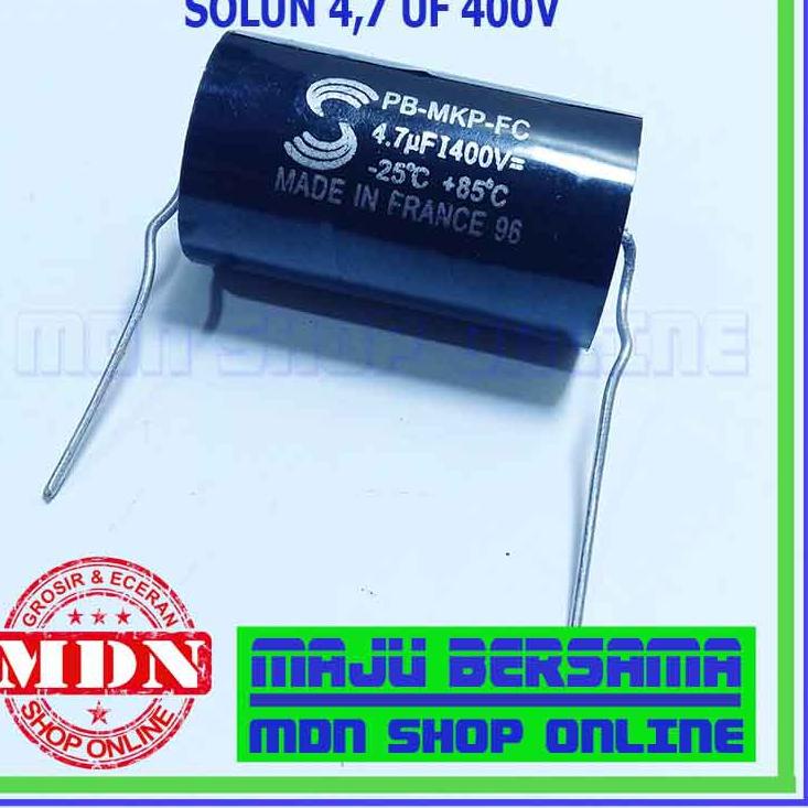 Solun 4.7 uf - Kapasitor 4.7 Uf 400V - Kapasitor Tweeter