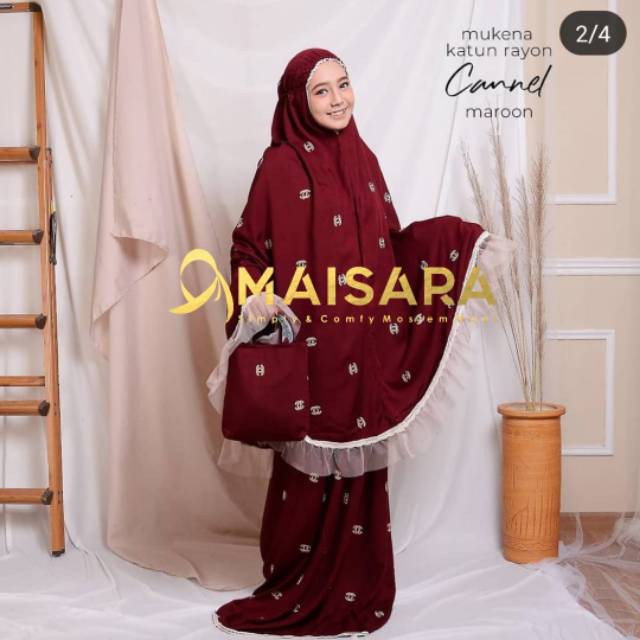 Mukena Chanel Ori Maisara Material Catton Rayon Premium