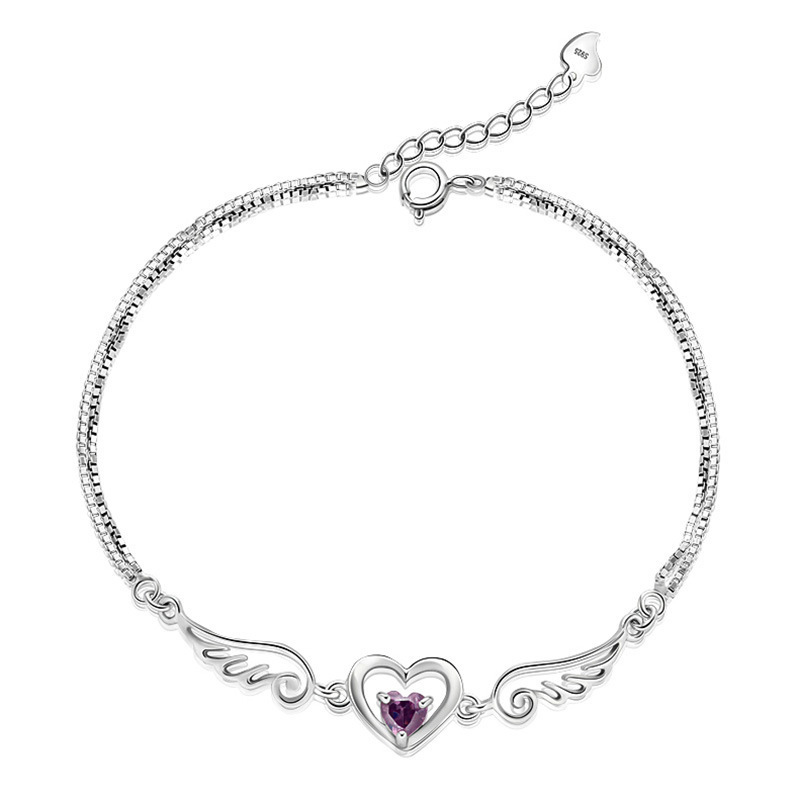 [Ready Stock]Fashion Personality Plated 925 Silver Bracelet Heart Bracelet