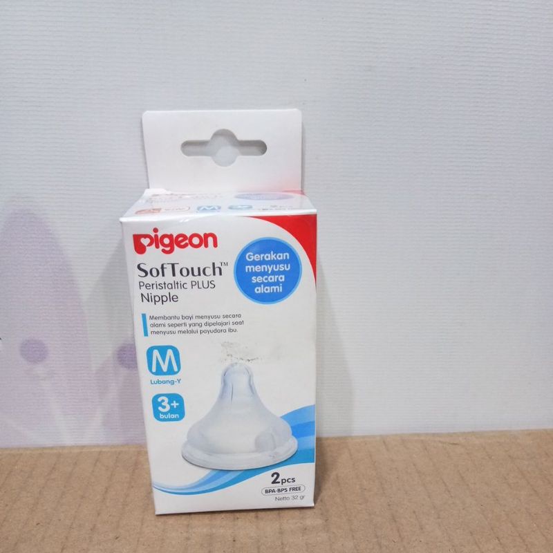 PIGEON SOFTOUCH PERISTALTIC PLUS NIPPLE WIDE NECK 2PC SS, S, M, L