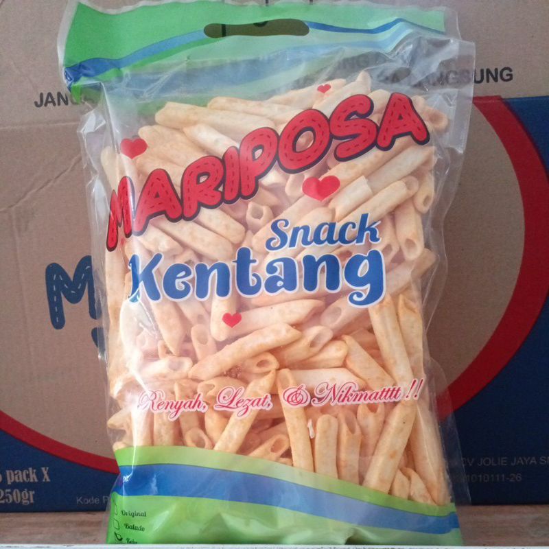 

Kentang mariposa rasa keju netto 250 gram