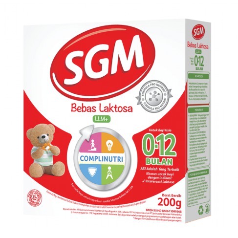SGM Bebas Laktosa LLM+ 0-12 Bulan 200g | Shopee Indonesia
