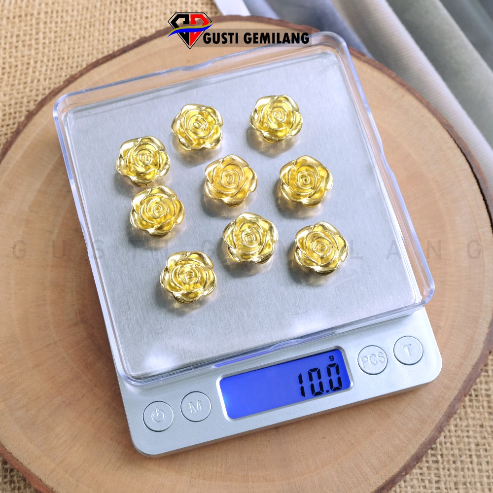 10gram Bunga Mawar Glossy GOLD