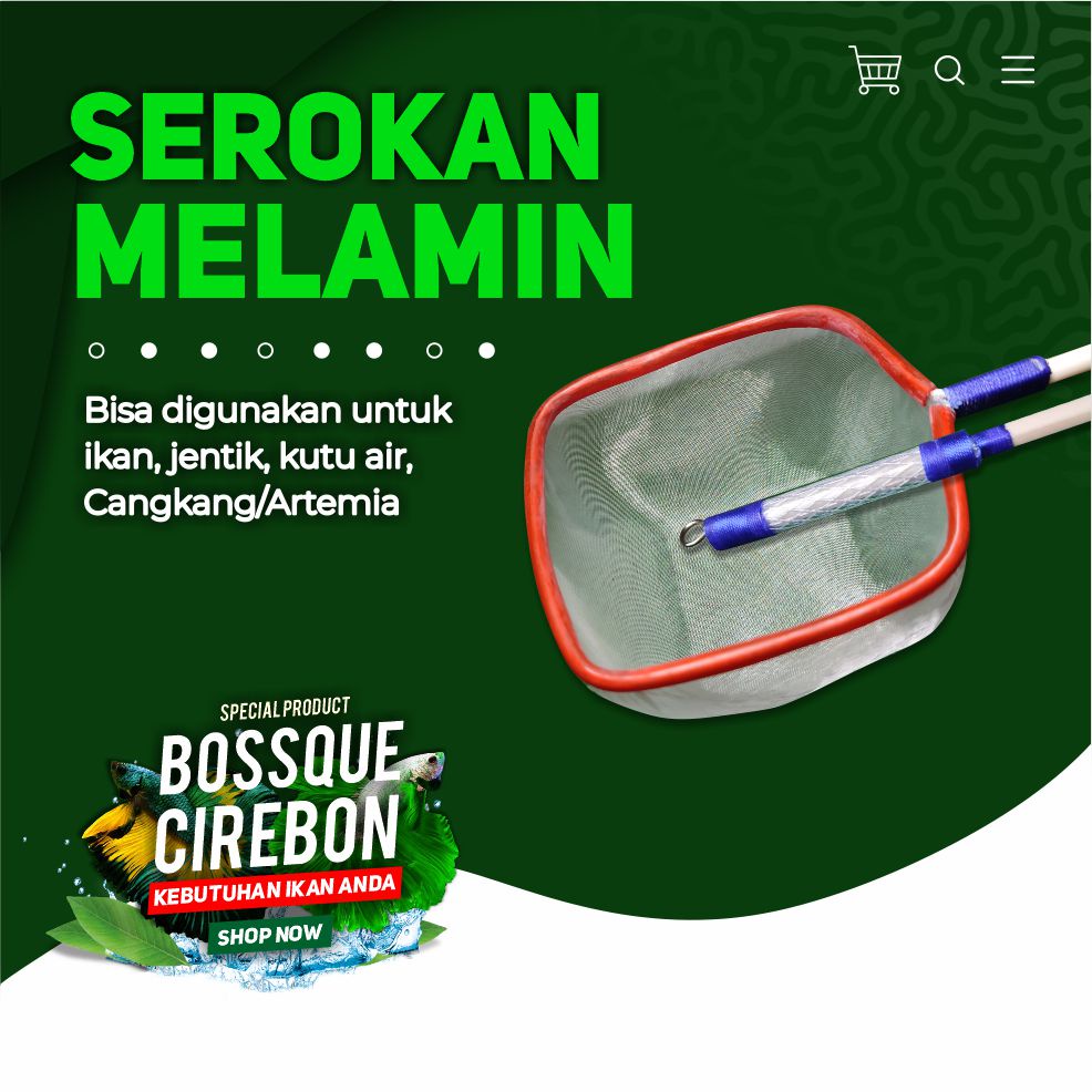 Serokan Ikan Cupang Melamin Variasi Handle Kotak 7cm Seser Saringan Sauk Ikan Hias Jentik Kutu Air
