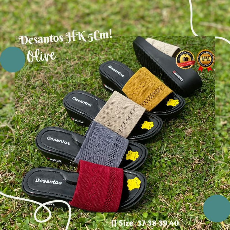 Desantos Wedges Rajut - Tinggi 5 cm - Sepatu Wanita - by Olive