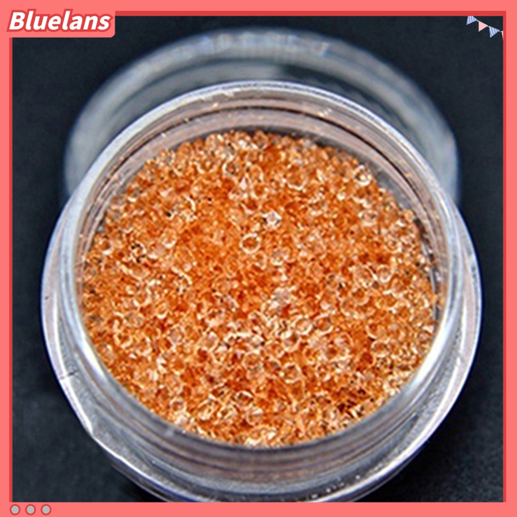 Bluelans 300Pcs / Kotak Stiker Kuku Mini Aksen Berlian Imitasi Untuk Dekorasi Manicure / Nail Art