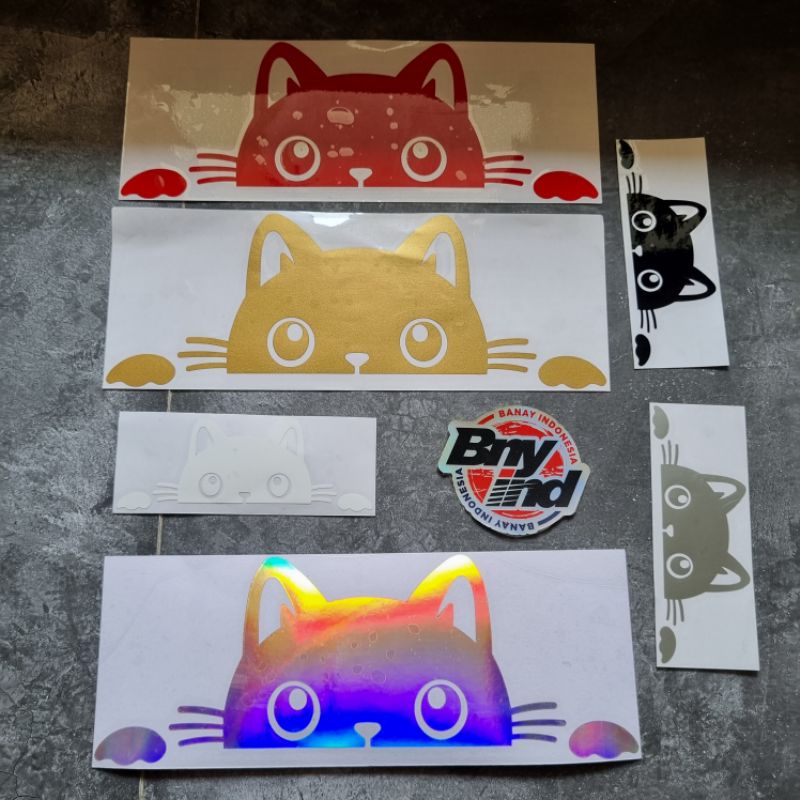 STICKER STIKER KUCING NGINTIP CUTTING