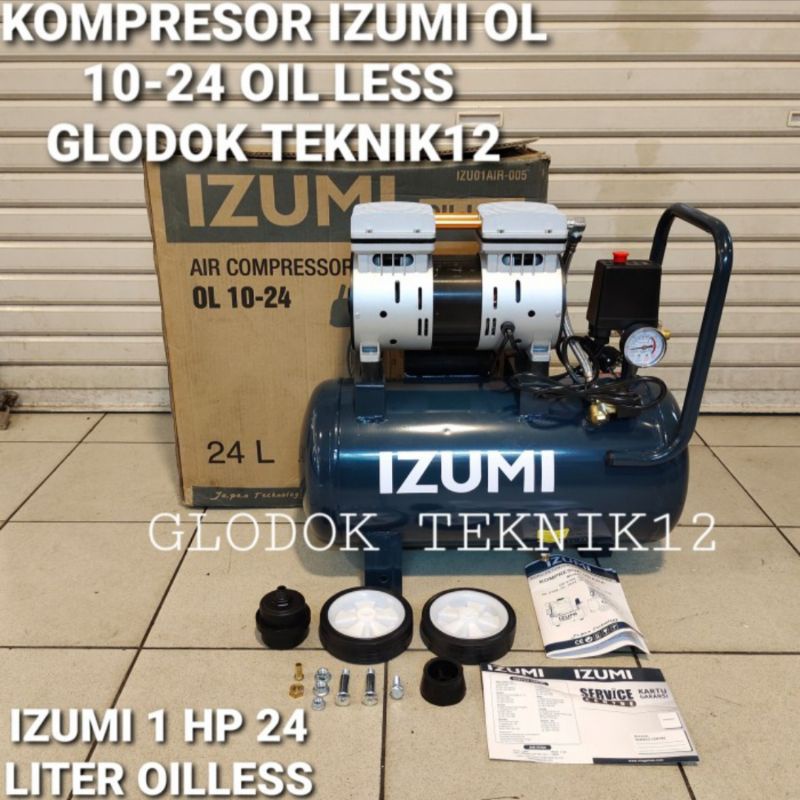 COMPRESSOR IZUMI OL1024 / COMPRESOR IZUMI 24 LITER OL 1024 / COMPRESSOR IZUMI OILLESS 1HP IZUMI OL10
