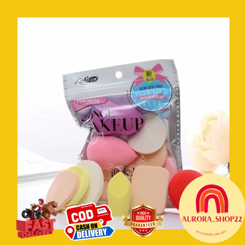 [COD] Spons Make Up Set 6 in 1 / Sponge Make Up Spons telur Spons Foundation Make Up Sponge Beauty Tools