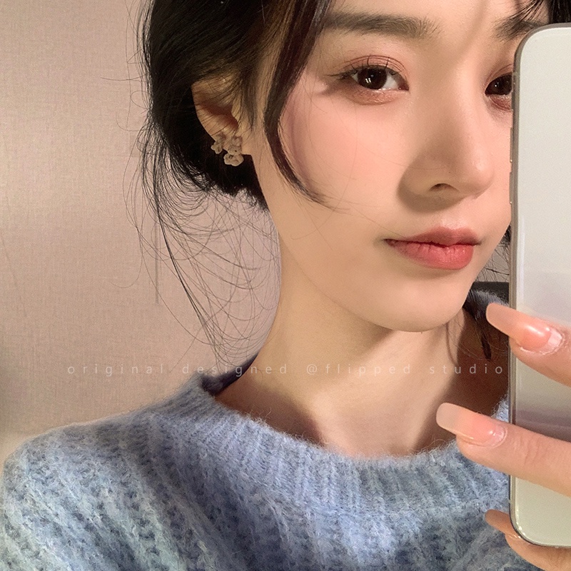 AY(CN) 3 Pasang / Set Anting Stud Mutiara Bentuk Beruang Kelinci Hati Pita Untuk Aksesoris Perhiasan Wanita