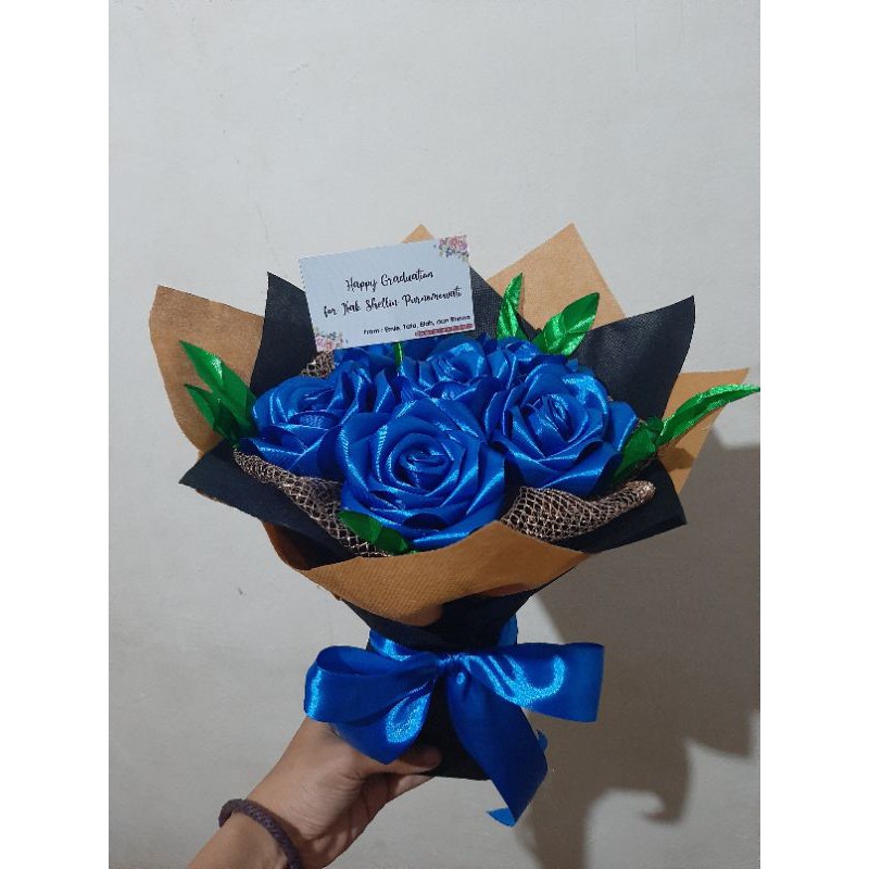 

Buket Bunga Pita Satin untuk Kado Wisuda Kado Ulang Tahun Kado anniversary