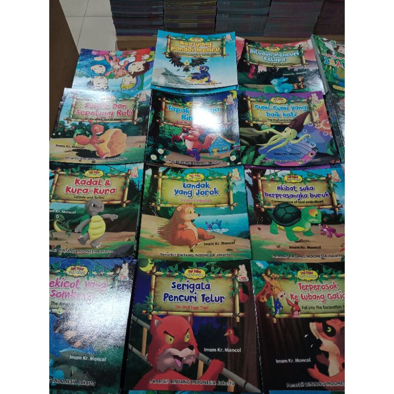 BUKU DONGENG SERI FABEL DAN SERI DONGENG BINATANG 19×19CM