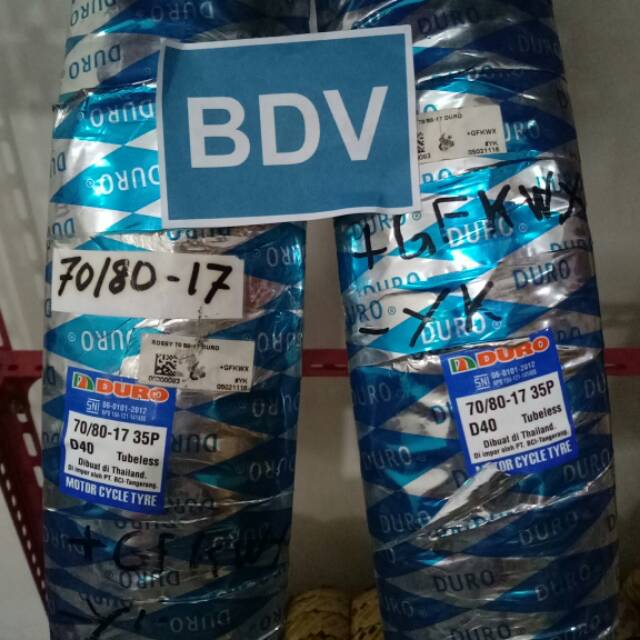 Ban Duro 70/80-17 Tubless (TL)