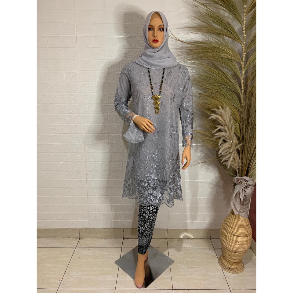 ADE&gt; KEBAYA TUNIK KAMILA / BAJU KEBAYA TUNIK BORDIR MUTIARA / SET KEBAYA MODERN /BAJU PESTA TERLARIS