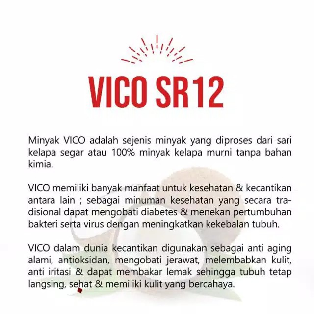 Minyak Kelapa Murni / VICO OIL / Minyak Kelapa Asli / BPOM Minyak VICO