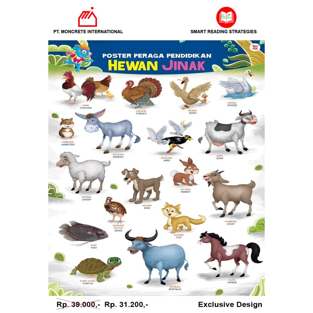 POSTER PERAGA PENDIDIKAN HEWAN JINAK