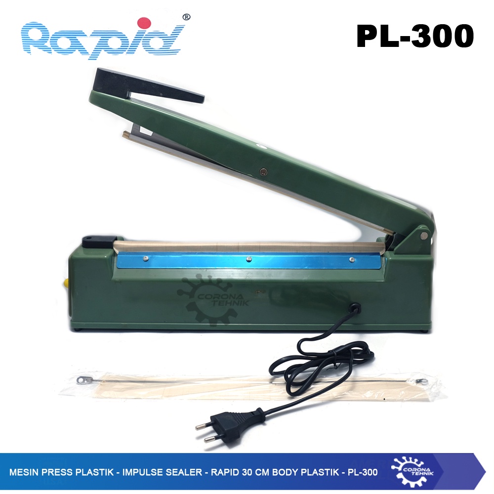 Impulse Sealer Rapid 30 cm Body Plastik - PL-300 - Mesin Press Plastik